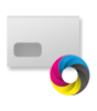Briefumschlag DIN C5 (Lasche an der breiten Seite), haftklebend mit Fenster, einseitig 4/0 farbig bedruckt