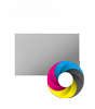 Klapp-Visitenkarten quer 5/5 farbig mit einseitigem vollflächigem UV-Lack - Rillung außermittig <br>beidseitig bedruckt (CMYK 4-farbig + 1 Gold-Sonderfarbe)
