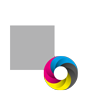 Multiloft-Visitenkarten Quadrat 55 x 55 mm mit beidseitiger Softfeel-Folie und beidseitiger Heißfolienprägung Silber, 4/4 farbig (beidseitiger Druck)