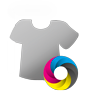 Saugnapfschild in Shirt-Form konturgefräst <br>einseitig 4/0-farbig bedruckt