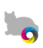 Wahlplakat auf Hohlkammerplatte in Katze-Form konturgefräst <br>einseitig 4/0-farbig bedruckt