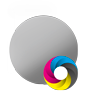 Wiederablösbare Klebefolie rund (kreisrund konturgeschnitten) <br>einseitig 4/0-farbig bedruckt